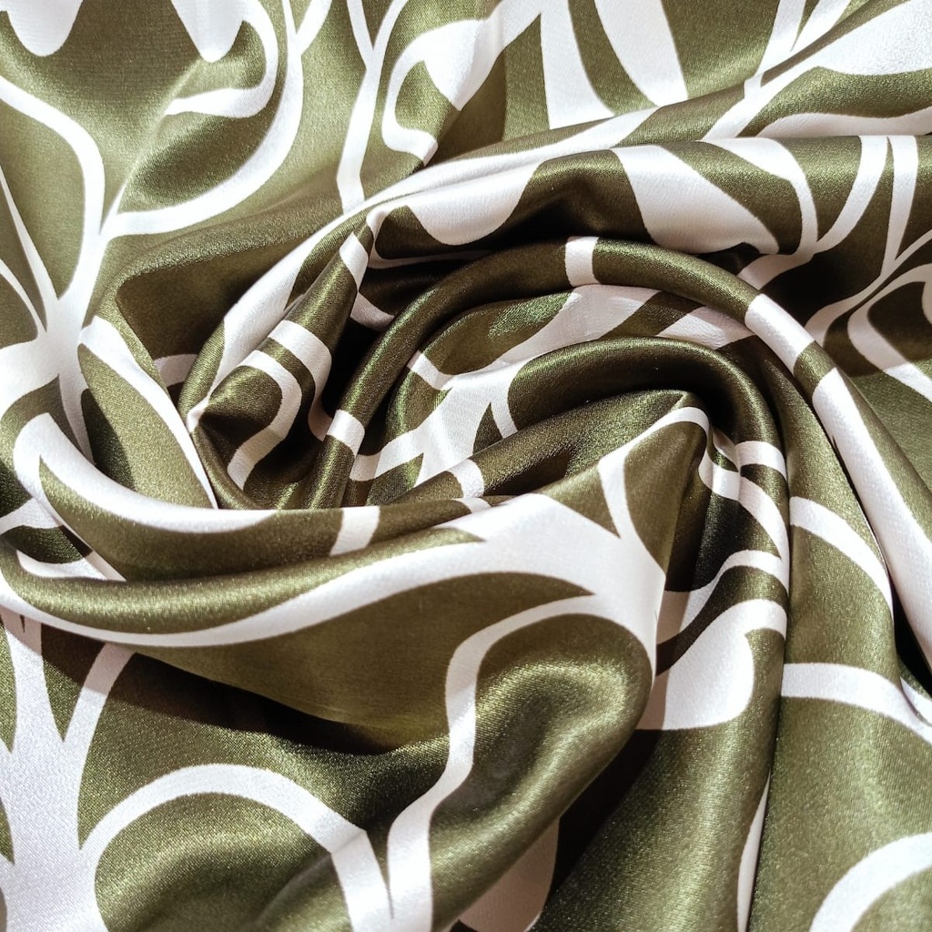 Cloud Brown Base Print On Satin Lycra S24 SLPS01