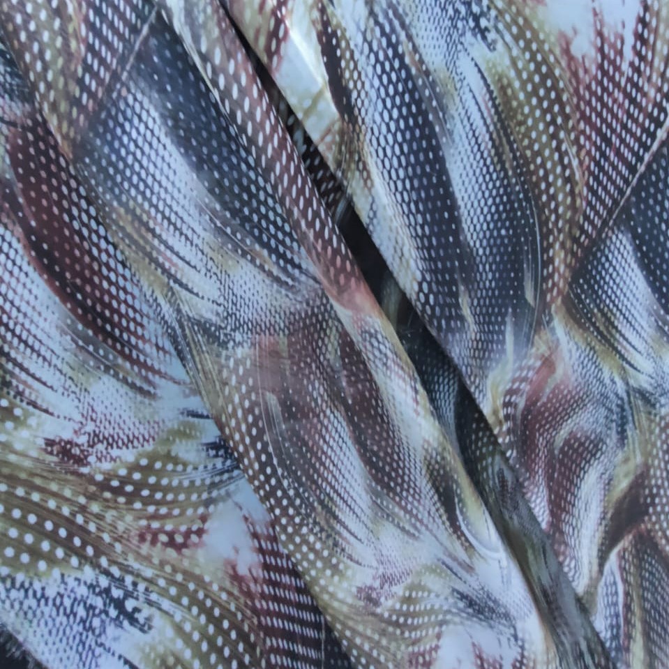 Print On Poly Flat Chiffon Woven Fabric#33