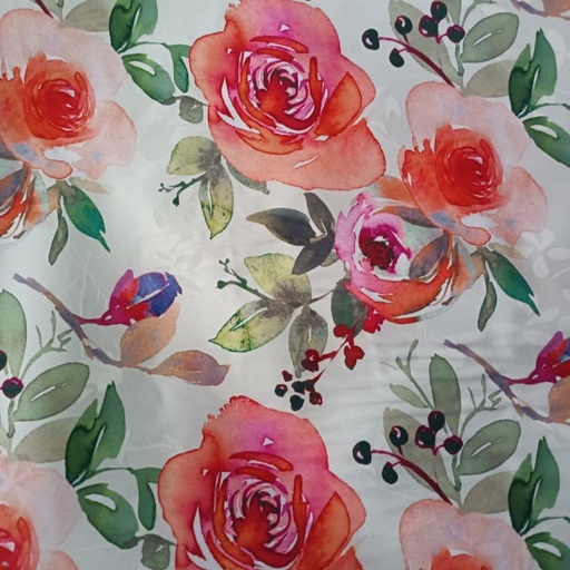 Red Rose Japanese Jacquard Print (SS24N-JJ01)