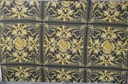 Medusa Print On 50D Satin (Black And Yellow)