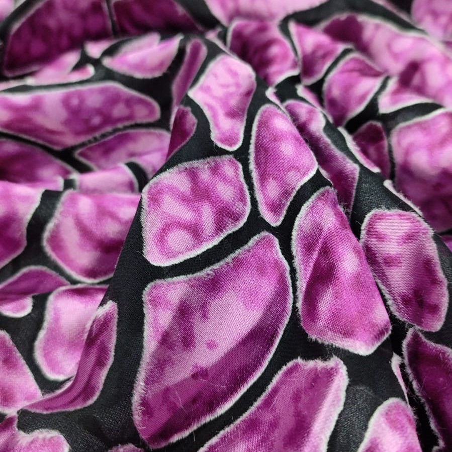 Print On Silk Satin Burnout#33