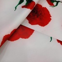 Red Flowers Print On Neoprene
