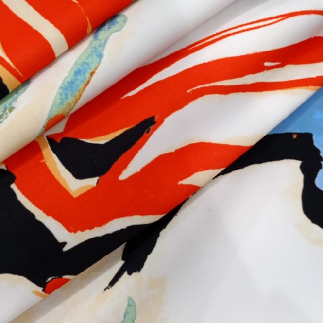 Tropical Print On  Banana Crepe SS22A-BCP01