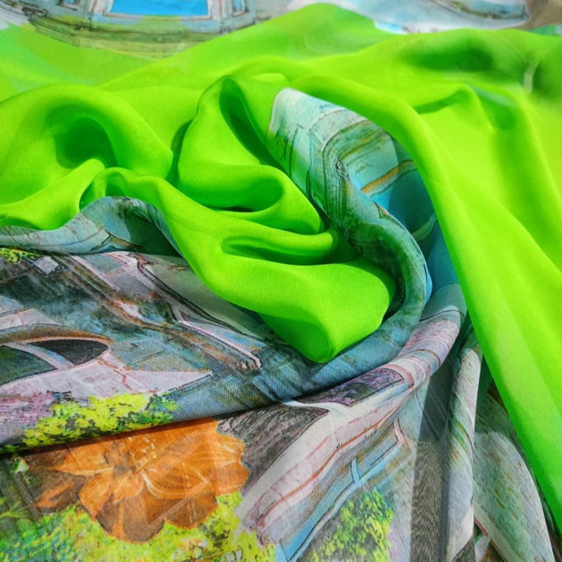  Print On Flat Chiffon 