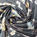 Ocean Base Floral  Korean Satin S23-KSP14