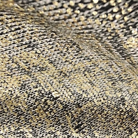 Omega With Foil Knitted Fabric (Gold)