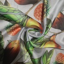 Pineapple Print On Habutai Satin