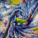 Star Fish Print On Habutai Satin
