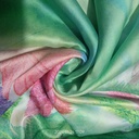 Leaf ,Ulti Colour Print On Habutai Satin