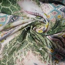 Blue Eye Print On Habutai Satin