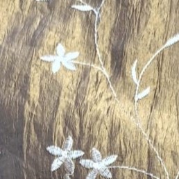 Jasmine Flower Prints On Embroidered Taffeta