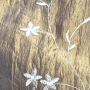 Jasmine Flower Prints On Embroidered Taffeta