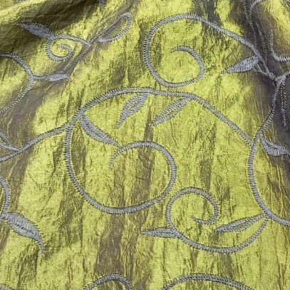 Macroni Affrican Prints On Embroidered Taffeta