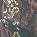 Paisley Floral Prints On Embroidered Taffeta