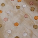 Polka Dots Prints On Embroidered Taffeta