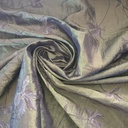 Black Base Flower Prints On Embroidered Taffeta