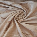 Tan Floral Prints On Embroidered Taffeta