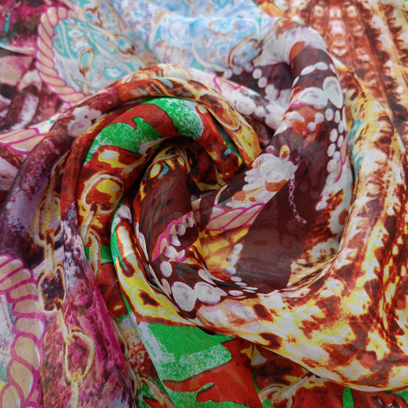  Print On Silk Chiffon S23-SCPS274