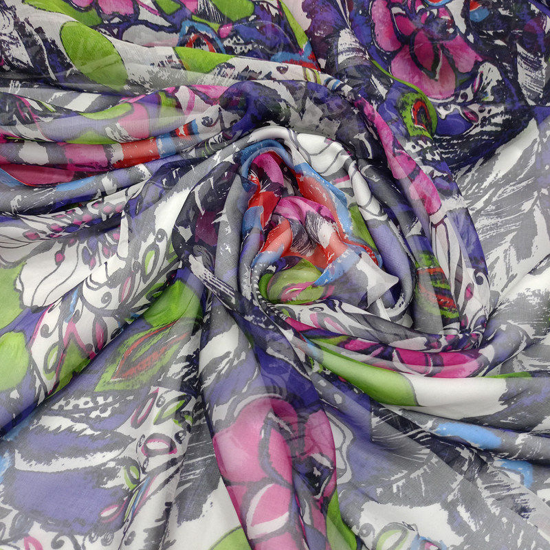  Print On Silk Chiffon S23-SCPS276