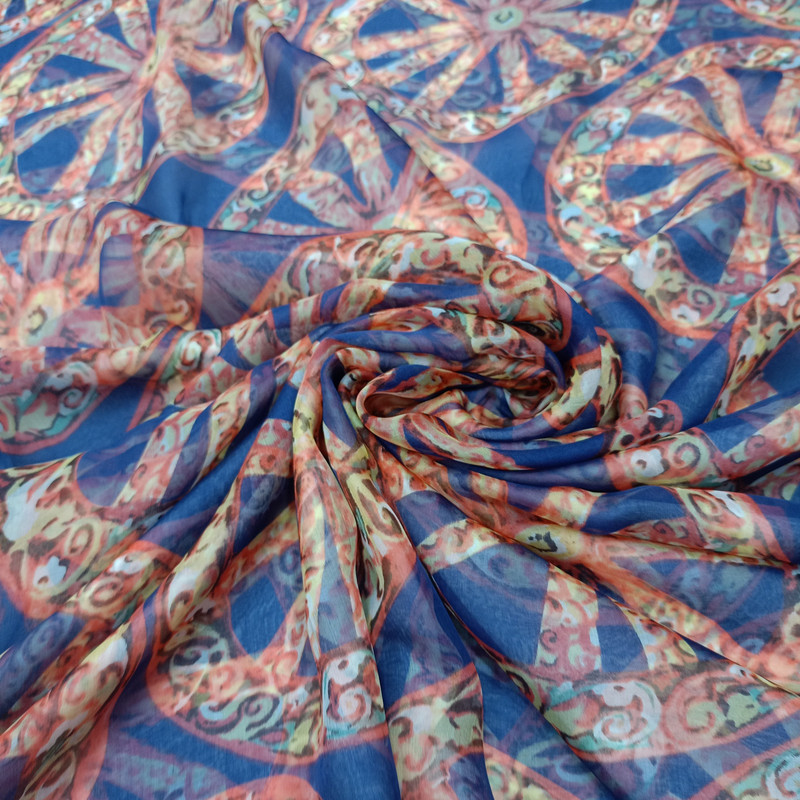  Print On Silk Chiffon S23-SCPS277