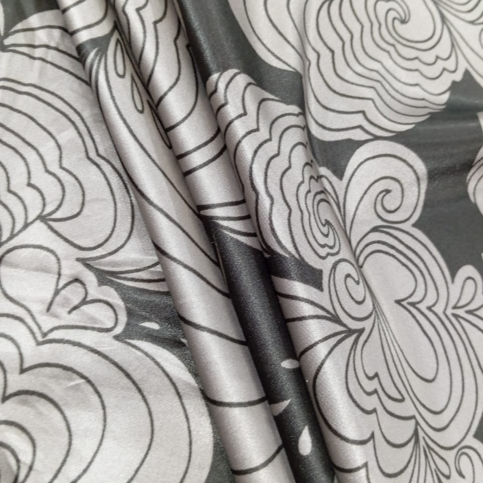 Cloud Brown Base Print On Satin Lycra S24 SLPS01