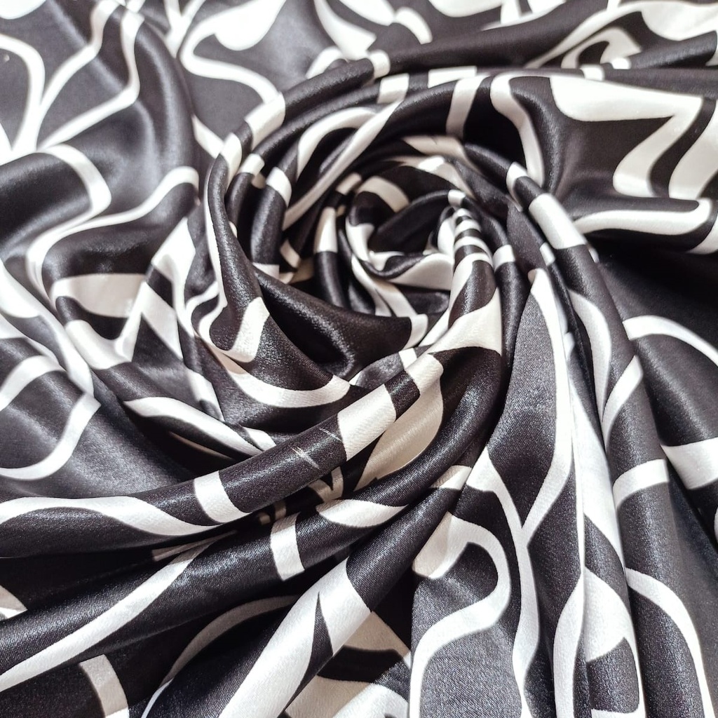 Cloud Brown Base Print On Satin Lycra S24 SLPS01
