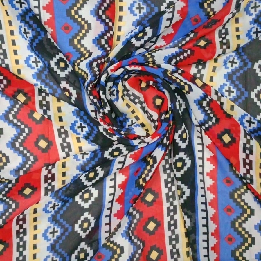 Poly Georgette Printed Woven Fabric