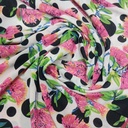 Pink Floral Print On Poly Knitted S24 PKPS02