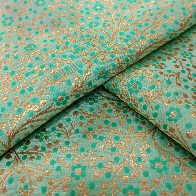 Aqua Print On Chinese Jacquard S24 CJPA14