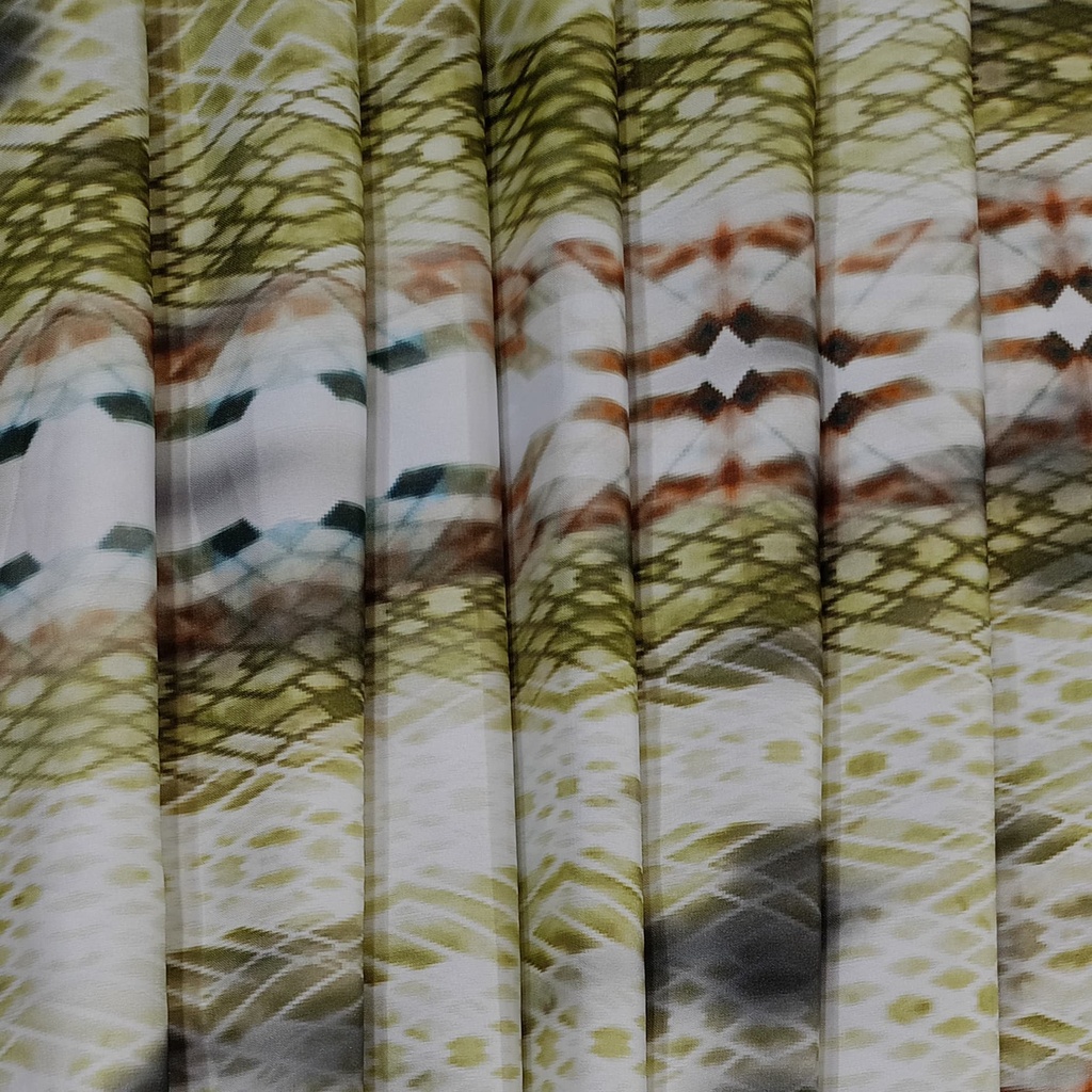 Brown Snake Skin Print On Twill Satin TPB72 (PA03C#1)