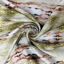Brown Snake Skin Print On Twill Satin TPB72 (PA03C#1)