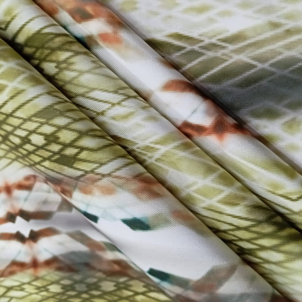 Brown Snake Skin Print On Twill Satin TPB72 (PA03C#1)