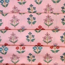 Pink Base Flowers Print On Parsi Boski S24 PBPS35