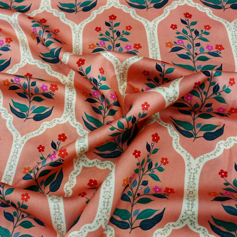 Pink Base Fragment Print On Parsi Boski S24 PBPS39