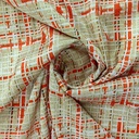 Red Yellow Check Print On Twill Satin TPB111 (PA01C#3)