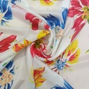 Multi Colour Flower Print On Habutai Satin S24 HSPS2260