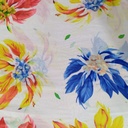 Multi Colour Flower Print On Habutai Satin S24 HSPS2260