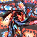 Disco Look Print On Korean Satin SS22A KSPA74