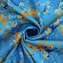 Brush Artwork Print On Korean Satin SS22N KSPB63