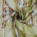 Brown Snake Skin Print On Korean Satin SS2N KSPB72
