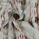 Red & White Colour Snake Skin Print On Korean Satin SS2N KSPB75