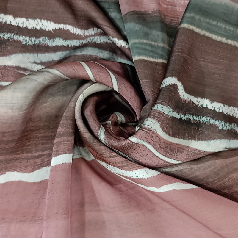 Desert Artwork Print On Korean Satin SS22N-KSPB77