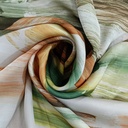 Brush Art Work Print On Korean Satin SS22N KSPB81