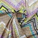 Chevron Bohemian Print On Korean Satin SS22L-KSPL15
