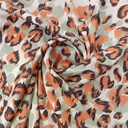 Red & Black Jaguar Print On Korean Satin SS22L KSPL24