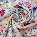 Rose Floral Print On Korean Satin SS22L KSPL28