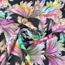 Lily Flower Print On Korean Satin SS22L KSPL29