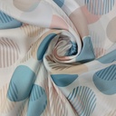 Big Colour Spots Print On Korean Satin SS22L KSPL30