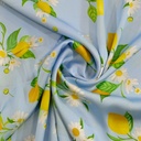 Zerbra Flower & Lemon Print On Korean Satin SS22L-KSPL46