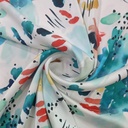Holy RainBow Print On Korean Satin SS22L-KSPL02